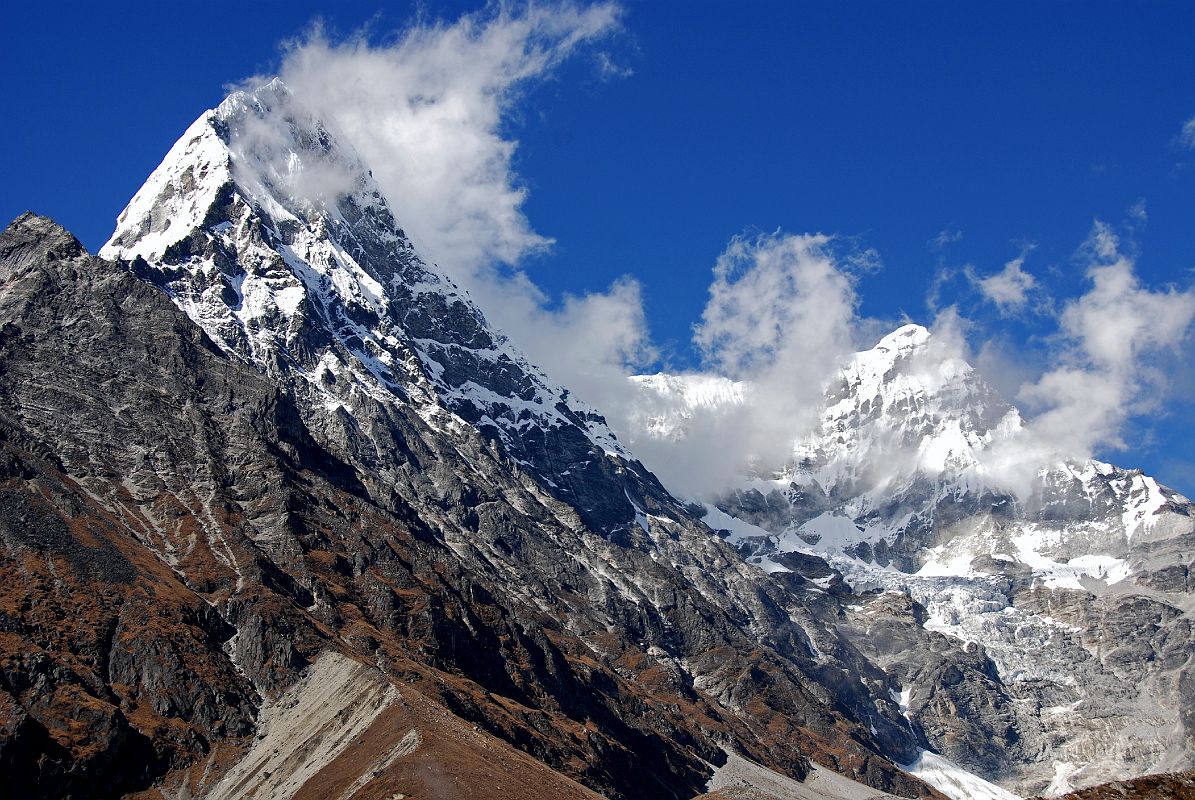 Rolwaling 05 10 Kang Nachugo Steep East Face From Just Before Tsho Rolpa